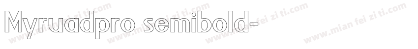 Myruadpro semibold字体转换